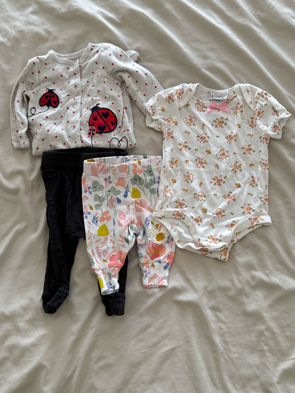 Nicole Miller Baby Girl Outfit Bundle 3-6M Monica + Andy Organic Cotton Carter’s